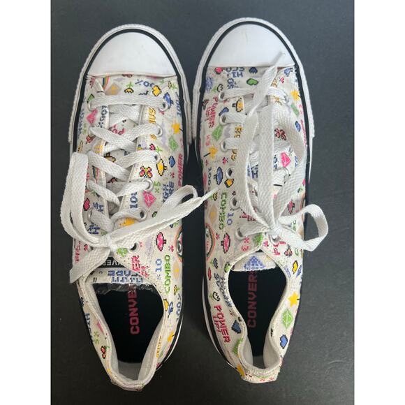 Converse All Star Juniors OX Player One 670171F Video Game Sneaker Shoes READ - Picture 10 of 12